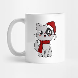 Kitten ready for christmas Mug